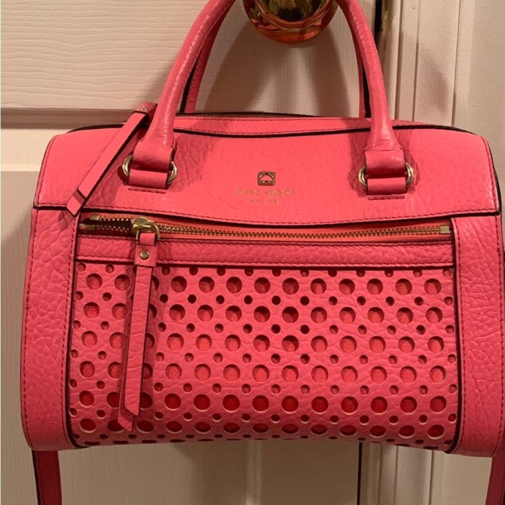 Kate Spade Coral Leather Satchel